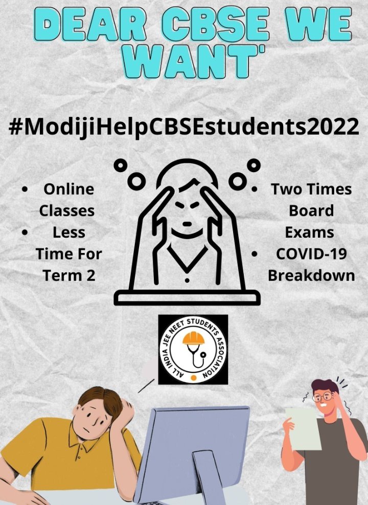 nancy90941's tweet image. 2021-all students passed without giving board exams
2022- online classes + twice times board exams term 1 + term 2
2022- 36 lakh students students 70% didn&apos;t performed well 

This is very unfair to students so they want support best of either term
 #ModijiHelpCBSEstudents2022