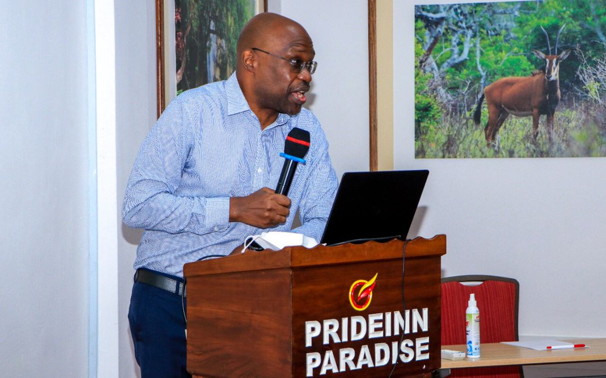 Dr. Sultani Matendechero, Head of the Kenya National Public Health Institute makes his presentation on the #NPHI during the just concluded National Action Plan for Health Security (NAPHS) review workshop in Mombasa. The NPHI is an excellent platform for Implementing the NAPHS.