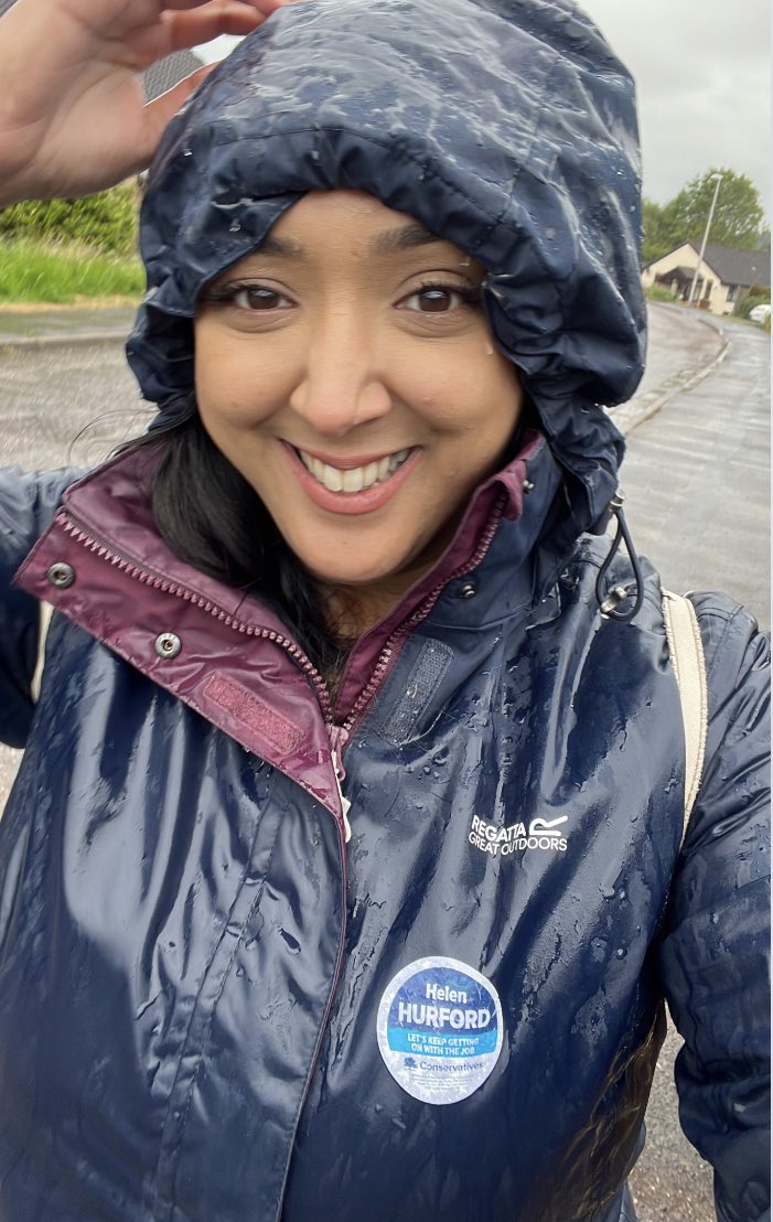 Helen Hurford is such a great @Conservatives candidate for #TivertonandHoniton that even torrential rain couldn’t stop me from campaigning on her behalf @TivHonTories @cwowomen @CWODiversity @GLAConservative