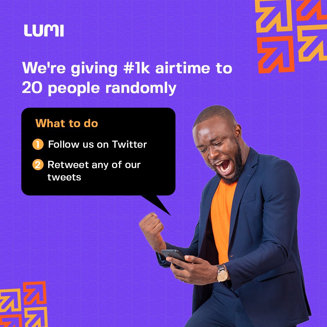 Lumirewards's tweet image. Starting from today we will randomly give 20 people free 1k Airtime 

All you need to do is to retweet this tweet and any other tweet. 

  comment “ I am ready for #luminaire”