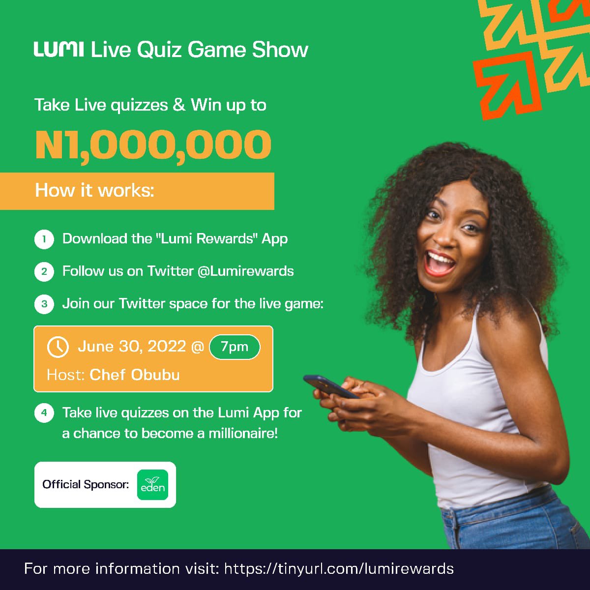 Lumirewards's tweet image. Starting from today we will randomly give 20 people free 1k Airtime 

All you need to do is to retweet this tweet and any other tweet. 

  comment “ I am ready for #luminaire”