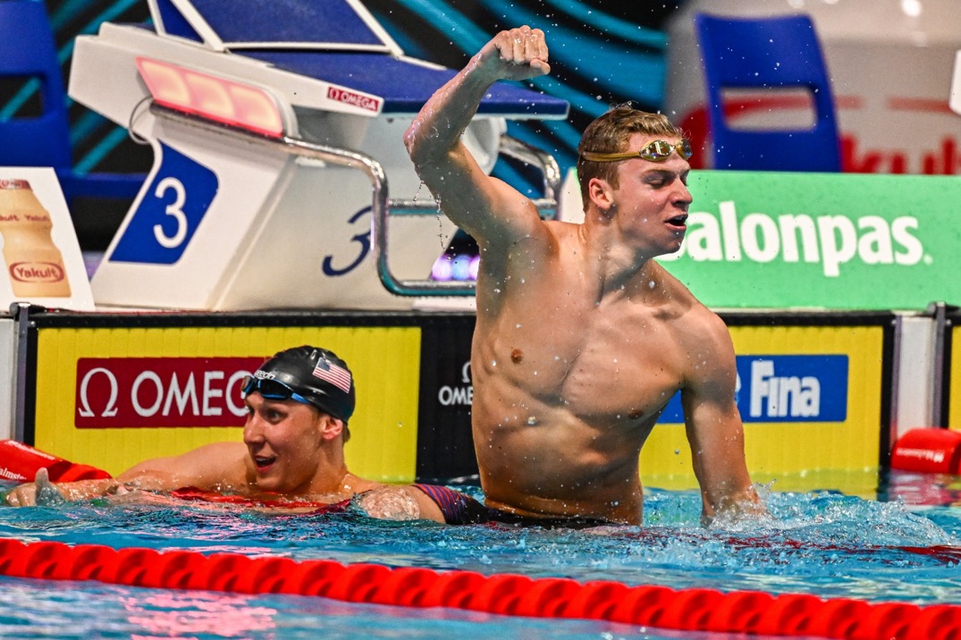 kylesockwell's tweet photo. One more time in case you missed it.

Leon Marchand.

4:04.28 400 IM. https://t.co/7qv7KNTpAZ