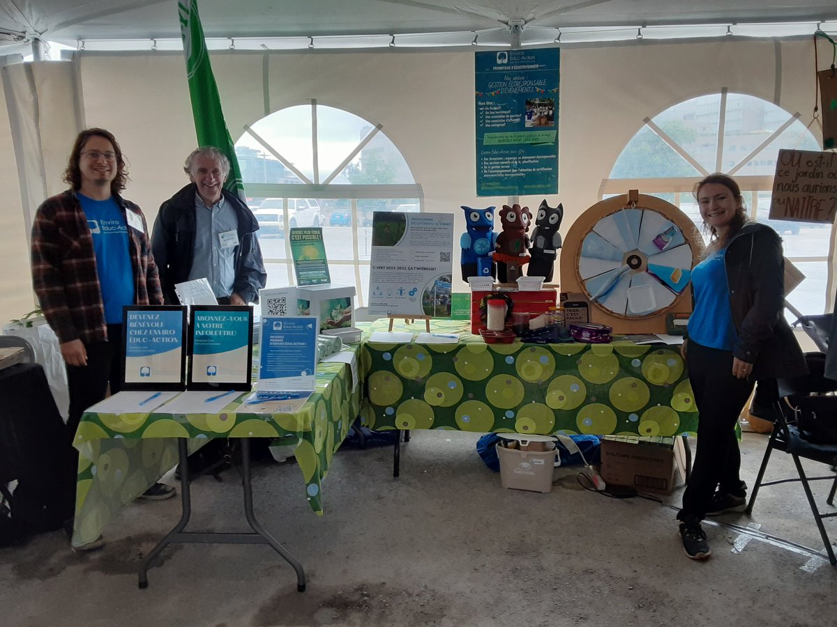Quelle belle journée à  la <a href="/foireecosphere/">Foire ÉCOSPHÈRE, Environnement et Écohabitation</a> de Gatineau sur le site Zibi ds le Vieux-Hull! Venez visiter l'équipe  demain (dimanche) pour participer à nos jeux! 
Et demain à  11h00: super atelier d'introduction aux achats d'aliments en vrac ...parfait pour les débutants!