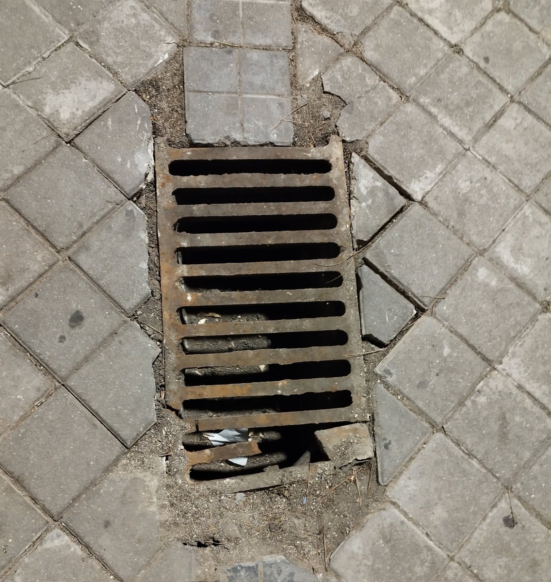 Flipflop_Mo's tweet photo. @MADRID callejón de la rosa, carabanchel alto. Alcantarilla rota y oxidada.. es peligroso. https://t.co/xTWeDgF8sS