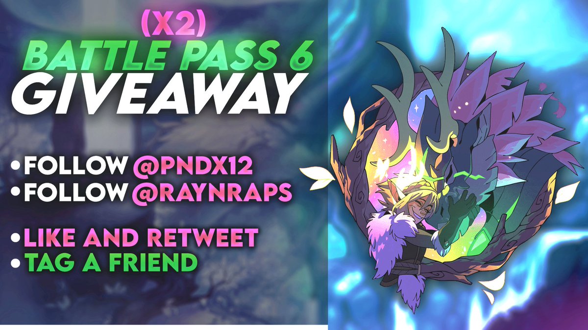 Pndx12's tweet image. 🌸 2x Brawlhalla BP Giveaway🌸
💥HOW TO WIN/COMO GANAR:
🍄Follow/Sigue:
@Pndx12
+
@RaynRaps
🌧️Like + RT
🪴Tag a friend!/Menciona a un amigo!
💥Winners drawn on release day!/Ganadores se eligen el dia del lanzamiento del pase
#Brawlhalla #BrawlhallaPartners #Giveaway