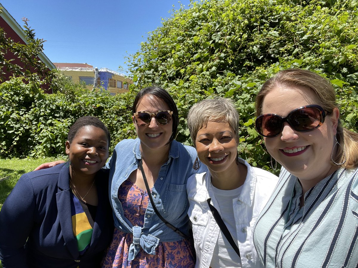 trivellij's tweet photo. Celebrating #juneteenth with @CleveFoundation colleagues @DunhamTavernMus. #CLEHome in the background. https://t.co/tuULenZC3H