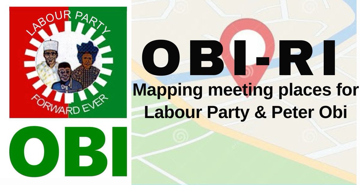 ResearchPalava's tweet photo. Obi-ri is an interactive web app showing @NgLabour campaign offices &amp; volunteer home cells in support of @PeterObi campaign. On Obi-Ri, coordinators &amp; volunteers can add existing/new offices &amp; homecells on a map. Users can input details/ view map/info here
https://t.co/i66xvuq7sr https://t.co/saElTPKW4N