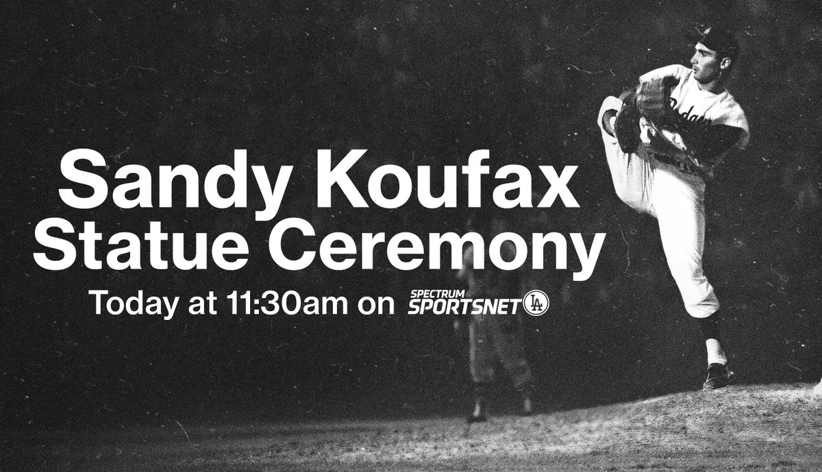 SportsNetLA's tweet photo. Join us in 20 minutes as we bring you the Sandy Koufax Statue Ceremony 𝑳𝑰𝑽𝑬 on SportsNet LA. https://t.co/WK6Fzhu91W