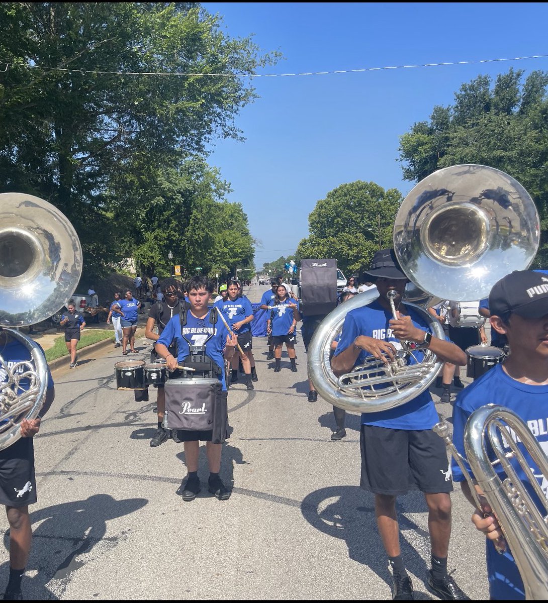 The Tyler High Pep Band participated in the Juneteenth Parade in Tyler, TX. Honored to be a part of this great event. @THSBigBlueBand @FineArtTylerISD @TylerHighLions