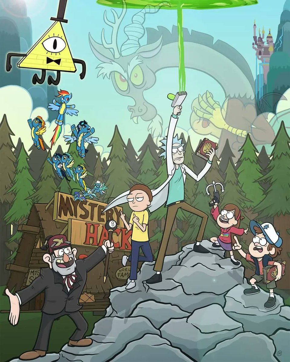 Shamaz084's tweet image. Finally had the time to finish this one! Probably one of my favourite to work on and pretty proud of it :)

#artistatwork #makecoolstuff #digitalart #photoshop #gravityfalls #rickandmorty #mlpfanart #fanart