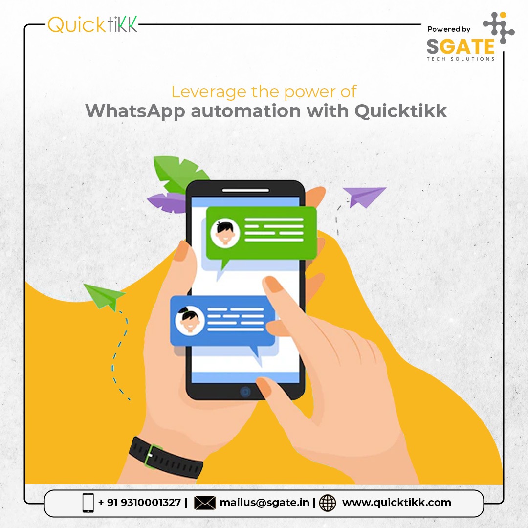 QuickTikk's tweet image. WhatsApp automation allows you to automate time-consuming query management tasks so you can focus on the growth of the business!

#whatsapp #querymanagement #customerquery #whatsappbusinessapi #automation #businesssolutions #crm #customerservice #godigital #quicktikk #sGate
