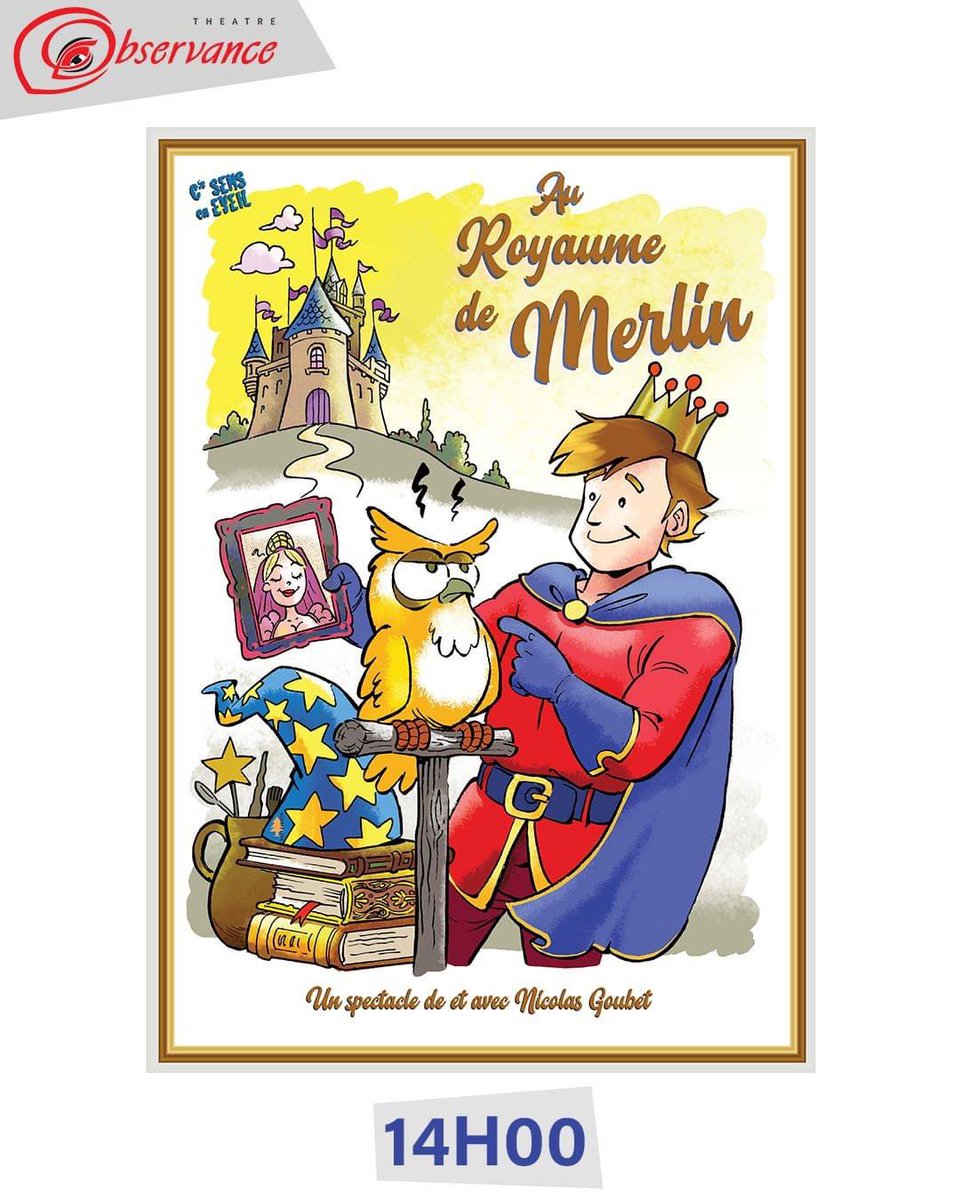 🎭 Un jour, un spectacle 🎭
AU ROYAUME DE MERLIN

Une comédie magique pour enfant à découvrir tous les jours à 14h00 du 7 au 30 juillet (sauf les lundis) au @festOffAvignon #festivaloffavignon

Infos et résas juste ici ⬇
theatredelobservance.com/14h00-au-royau…
