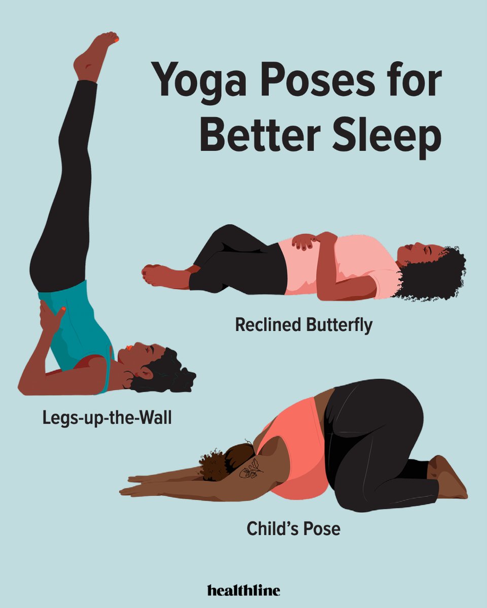 Healthline - If you need an easy way to transition your mind and body to  bedtime, we have some stretches from Healthline Sleep for you to try. 🧘‍♀️  Practicing these sleep-promoting poses