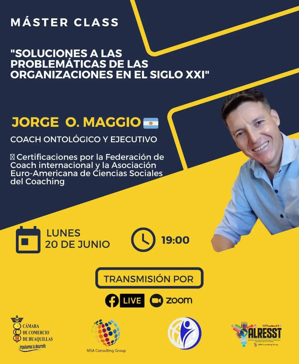 La <a href="/cchuaquillas/">CCHuaquillas</a> y <a href="/MSA_ConsultingG/">Mauricio Sevilla Avila ™ ♻️</a> tenemos el agrado de invitarle a participar de nuestros Programas de Formación Contínua, en esta ocasión con el tema de "Soluciones a las Problemáticas de las Organizaciones en el Siglo XXI"