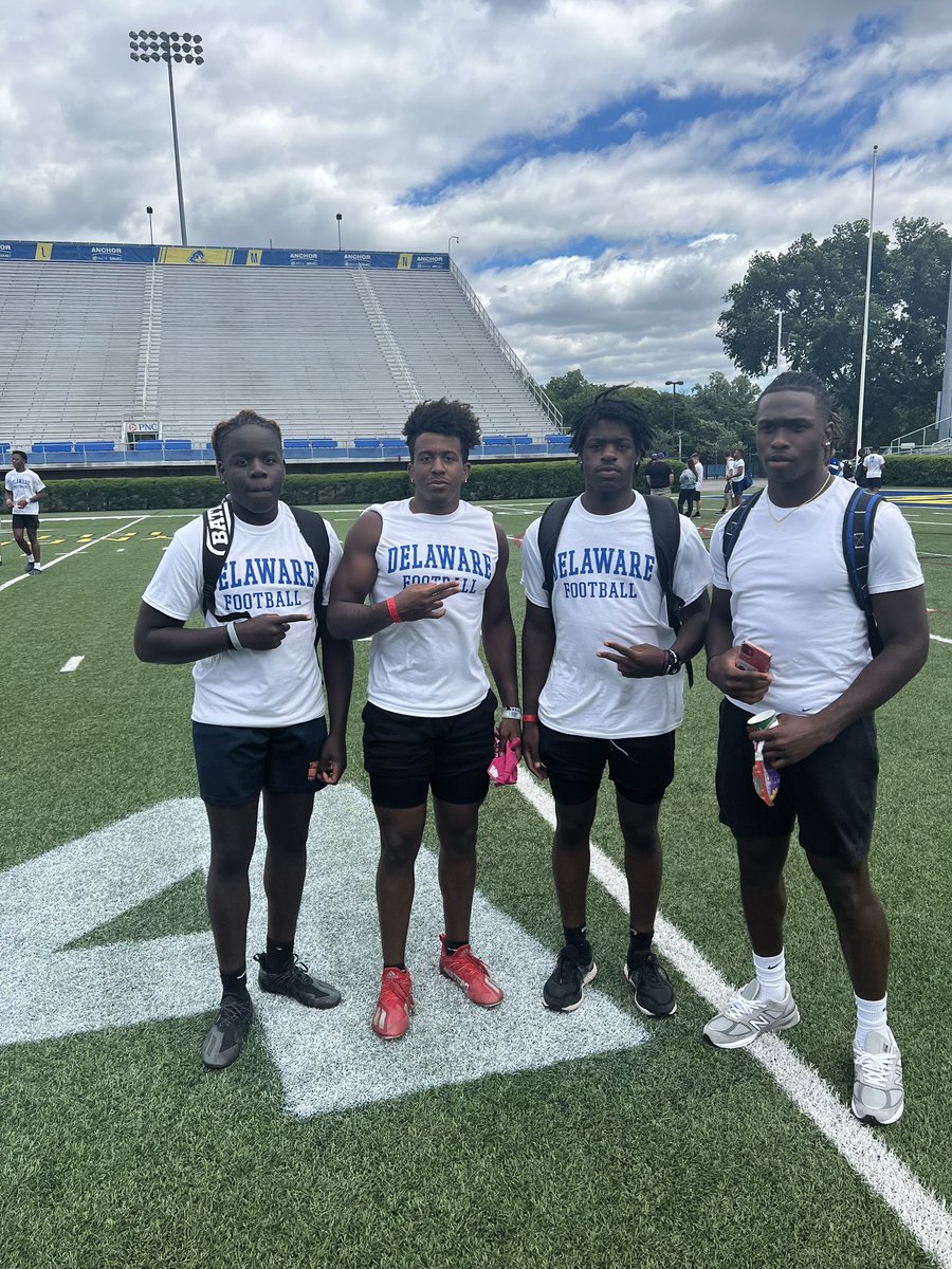 Had a great time @DelawareFB today! Big thanks to @Smith_gs13 and @Coach_ArtLink for having me out here.