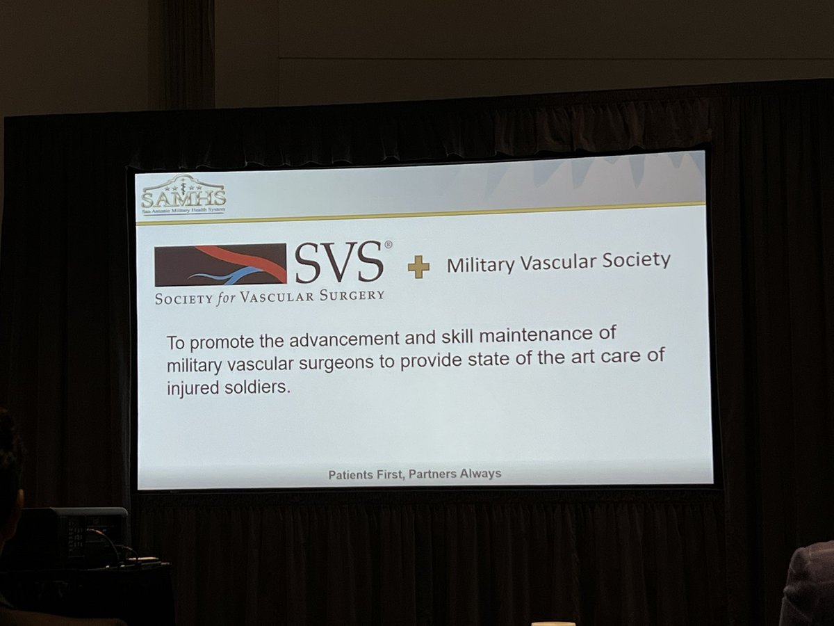 Nice review of how to maintain readiness of the military to handle vascular injuries by <a href="/Kniery_Bird/">Kevin Kniery</a> <a href="/VascularSVS/">Vascular SVS</a> #VAM22