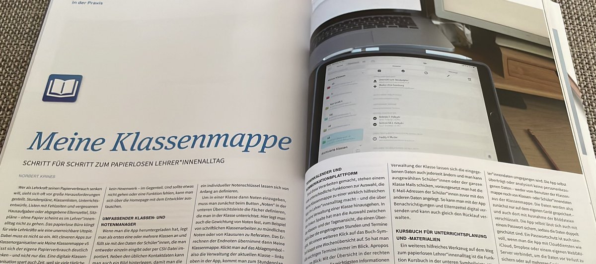 Heute das Magazin „schoolbook“ der <a href="/gfdb_schooltab/">Gesellschaft für digitale Bildung mbH</a> in meinem Briefkasten gefunden. Was für eine schöne Überraschung 😊.
