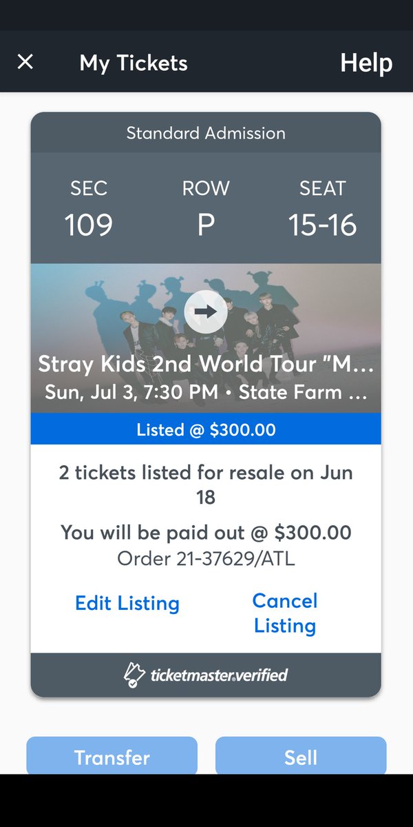 MarvelousMusin1's tweet photo. I have two tickets for sale to the Stray Kids Atlanta date. Asking $300/ea which is what I paid for them. DM if interested. 
#StrayKids_2ndWorldTour #StrayKids #skzatl
#straykidsatl https://t.co/jeISK7uVDH