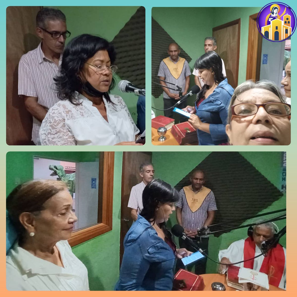 enmodoevangelio's tweet photo. 📻 #Junio05 //: Celebración de la Palabra de Pentecostés, presidida por el Ministro de la Comunión Wilmer Laprea, acompañado por los proclamadores Daira Alzuarde, Milena López, Joshua Herrera, Héctor Liendo y Ana Silva.
#SomosFeYTradición
#CatólicosConAcción https://t.co/AI0JatXehv