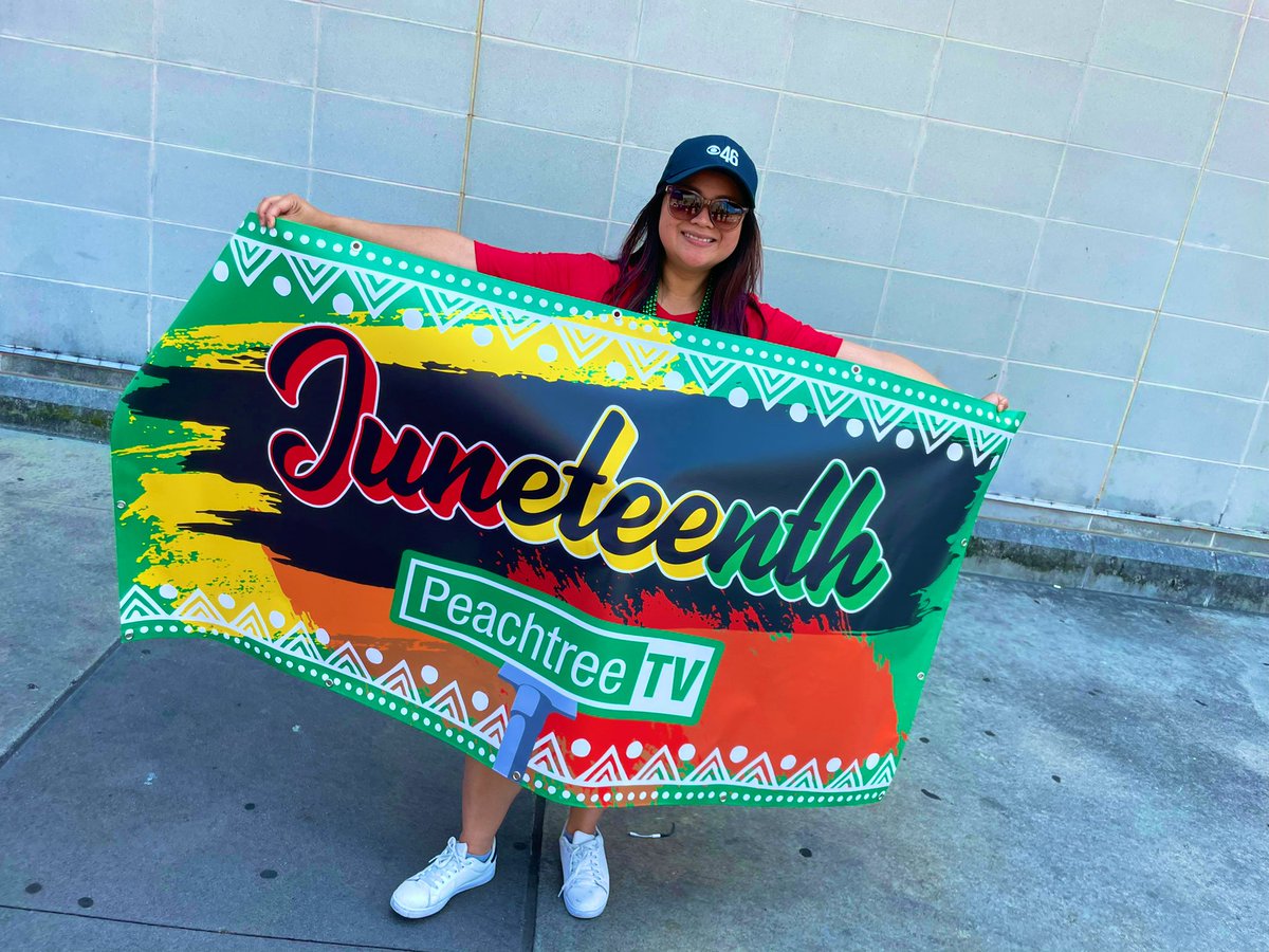 MalisaMSWest's tweet photo. That’s a wrap for our #JuneteenthATL Parade. Great coverage on @peachtreetv and we had an amazing time! #JuneteenthOnPeach #juneteenth2022 https://t.co/OIxPJFSgrx
