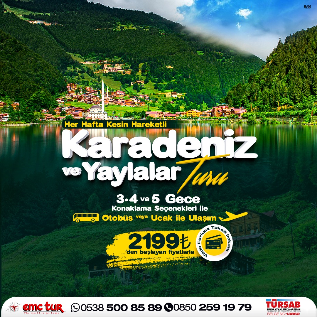 emc_tur's tweet photo. 💥💥 Karadeniz ve Yaylalar Turu 💥💥
Her Hafta Kesin Hareket

Detaylı bilgi ve rezervasyon için iletişim bilgilerimiz;

💻https://t.co/xhpZm5iFy2
☎️0850 259 1 979
📱0538 500 85 89
📬info@emctur.com https://t.co/CbNWVjH68b