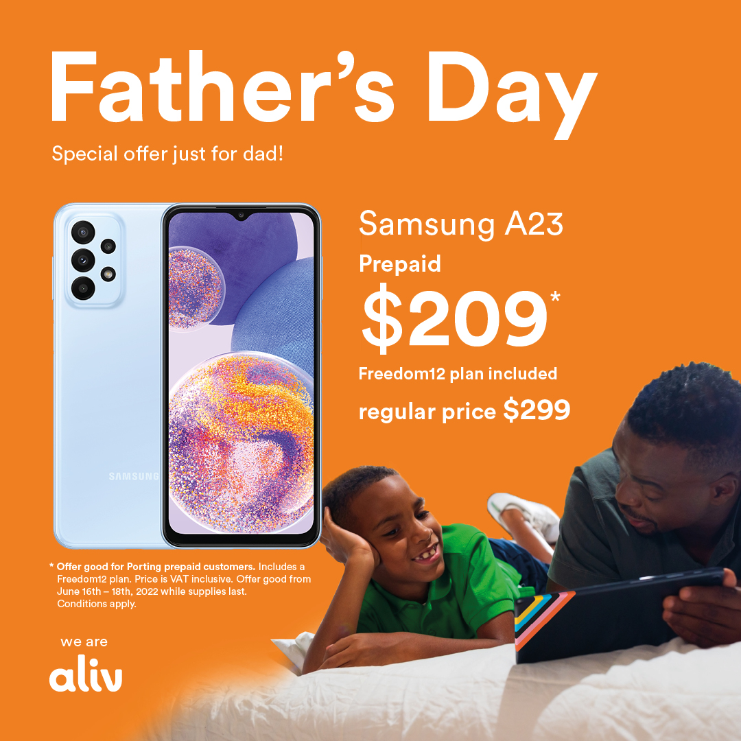 wearealiv's tweet photo. Stop by ALIV and take advantage of this Father’s Day Savings today!

Enter to WIN the NEW Samsung S22 Today. Terms and conditions apply.

ALIV, Summer is here.

#ALIV #SamsungS22 #FathersDayPromotion #EnterToWin #ALIVSummer #SummerIsHere https://t.co/BwPfVlzq31