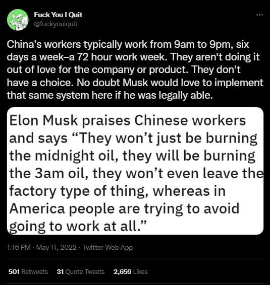 Bad China Takes On Twitter 996 Exists At Some Companies But Is Far 