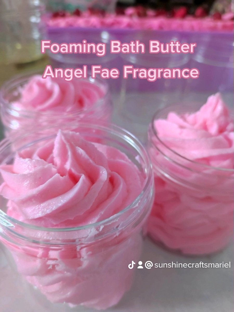 Foaming Bath Butter
Angel Fae Fragrance 😍😍😍

sunshinecraftsie.com

#fragrance #soapmaking #soap #skincare #shaving #faketan #ireland #irishbusiness