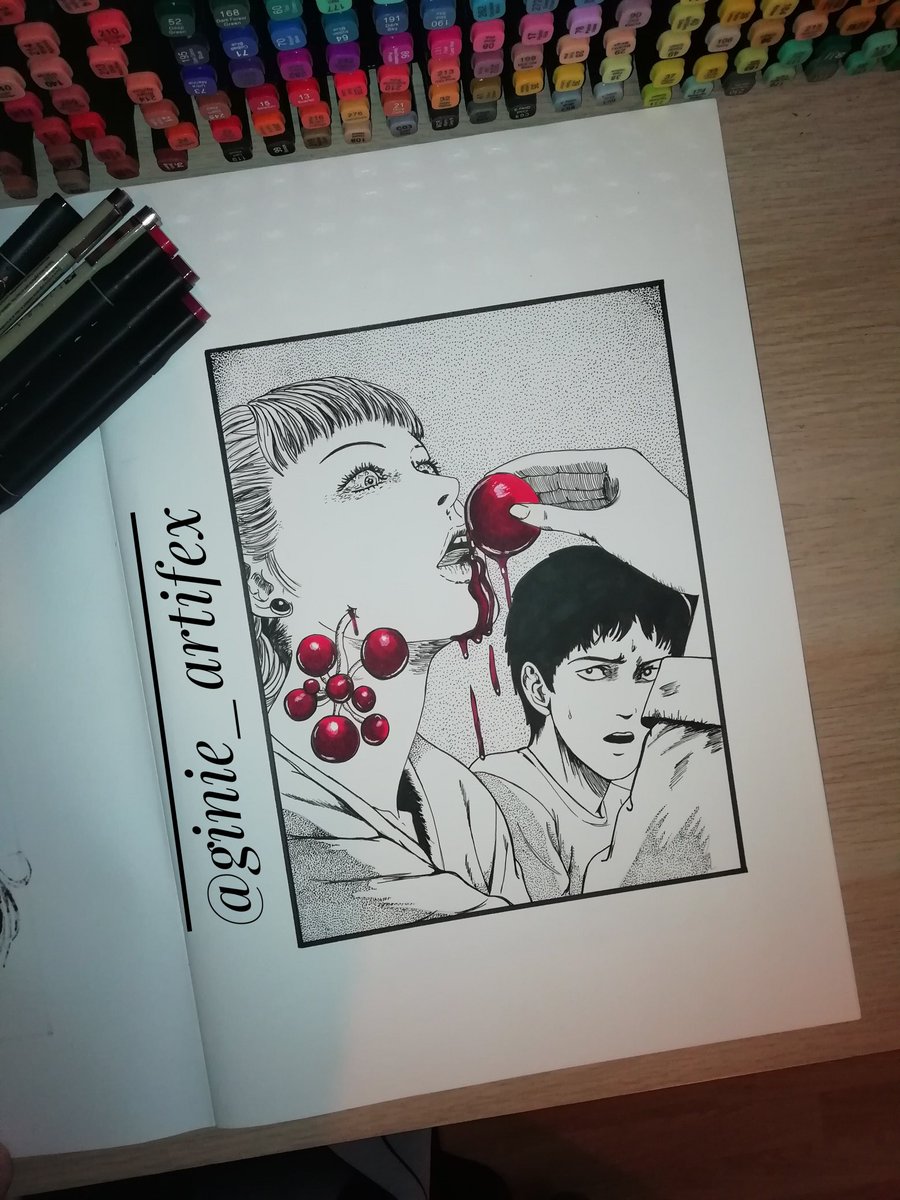 GinieG1's tweet photo. My drawing about #junjiito #junjiitoedit #junjiitocollection #frenchartist #arttrend2022 #horror #mangaart #japan @junji.ito.1 #drawings https://t.co/iaQBEXu809