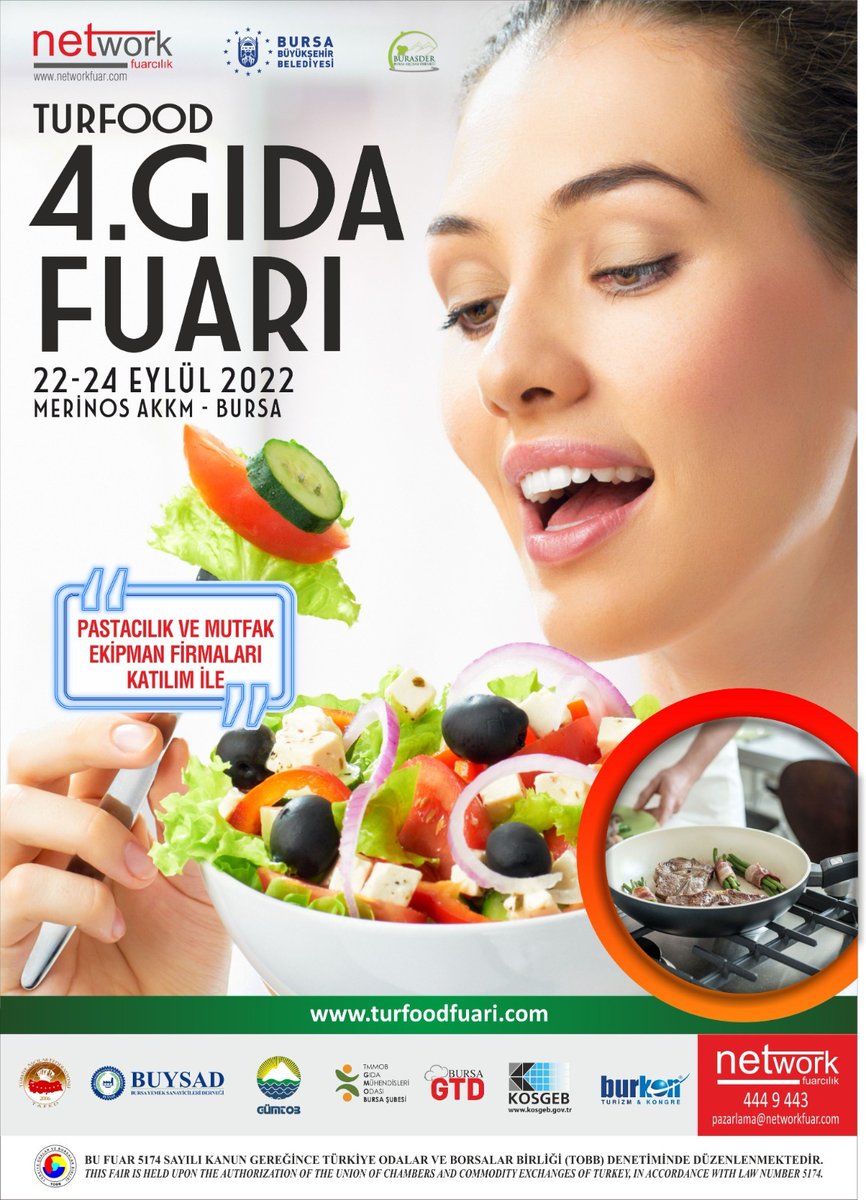 Gıda Sektörü 4. Kez Bursa'da buluşuyor. #Gıda #fuar #food #fair #gıdafuarı #foodfair
