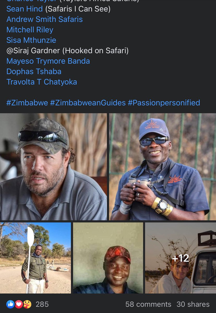 It's a humbling experience to be named amongst some of the best safari guides in Zim