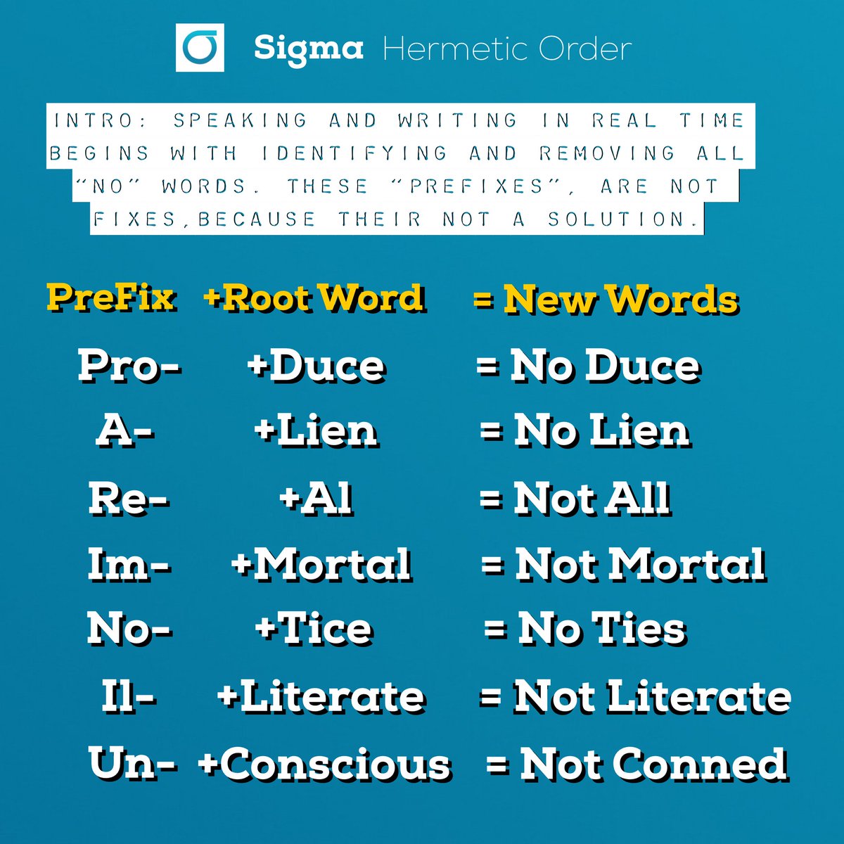 sigmaslanguage's tweet image. The word Alien in #SigmaLanguage simply says, No Lien. The Word #Apple is Naple. Appetité? Not Petite. Give me a challenge 😡
