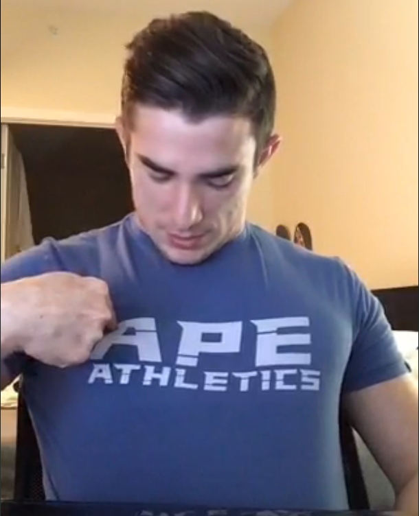 zippyman818's tweet photo. @ptrtran_ @MaxxChewning (1) Periscope, November 2015: "I should know what APE stands for!" #ApeAthletics (2) Peter & Mona, July 24, 2018. #DistrictBarbell https://t.co/hrWM34nA3w