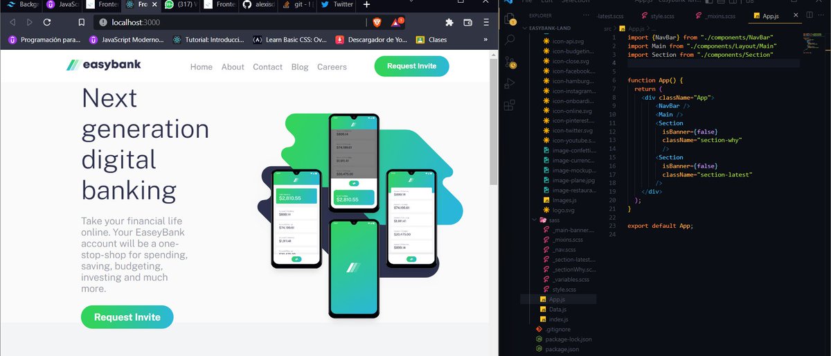 alxs_dlr's tweet photo. Day 1 of #100DaysOfCode I am currently learning ReactJs and today i'm doing a challenge of FrontendMentor #Coding https://t.co/w3VG8TrQ9d