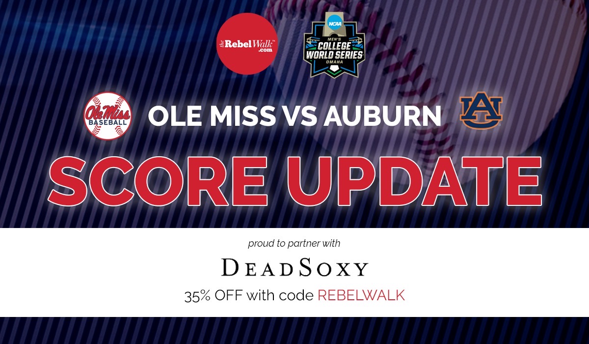 TheRebelWalk's tweet photo. End 6 | Here's your @DeadSoxy score update from Omaha!!

Ole Miss 5, Auburn 0 #HYDR https://t.co/9Zse7N5nYi