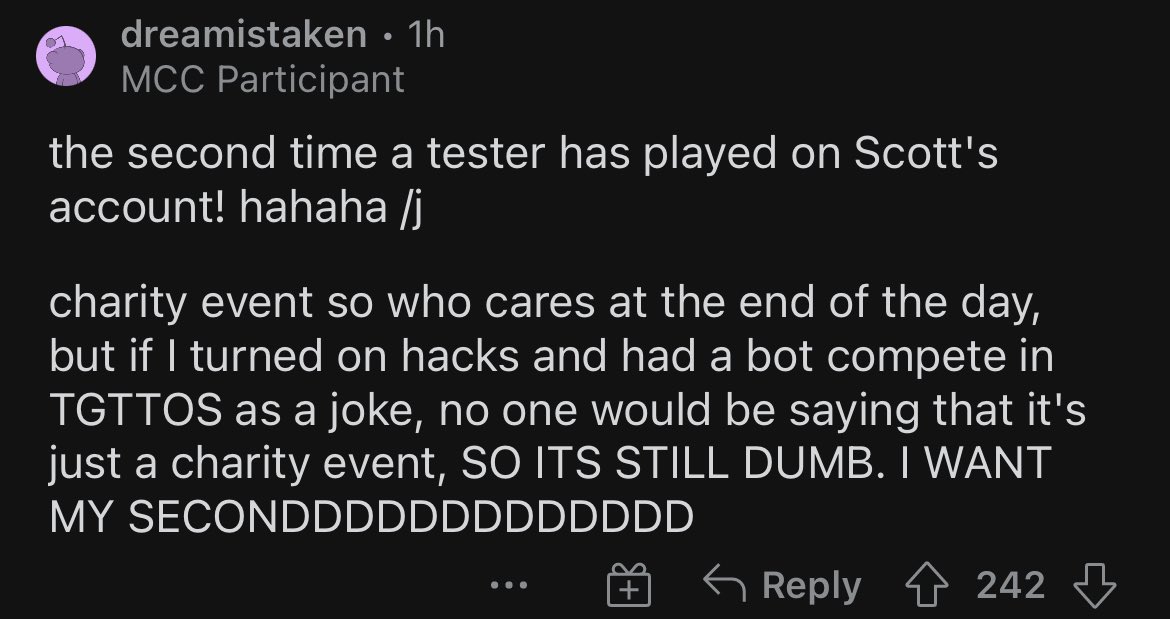 redditdream's tweet photo. Dream replied on Reddit! https://t.co/R8FyODhe5S