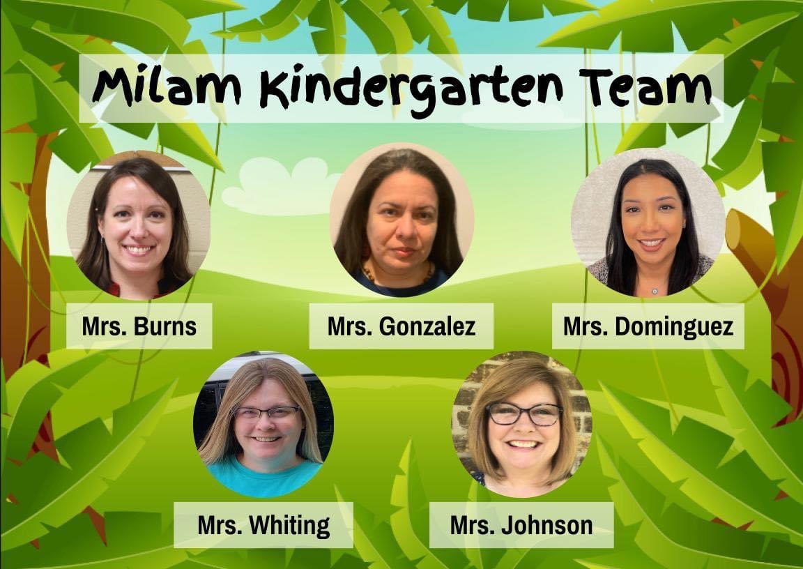 Meet our fabulous kindergarten teachers for the 22-23 school year! They are wild about teaching our Mustangs how to read!💙#wildaboutmilam