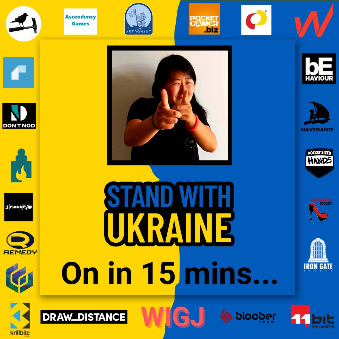 IGDA's tweet photo. Join the WIGJ Twitch Channel in 15 minutes to watch Berry play Stanley Parable and Calico. Watch to support this #StreamForUkraine and win various prizes!
https://t.co/pC8VqNoSMW
#WIGJ #StandwithUkraine https://t.co/YwGlUO5gCW