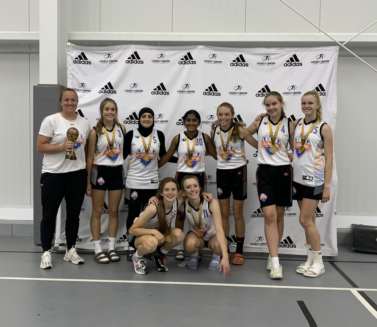 8th graders brought home a trophy!! We took care of Legacy today to end the season!