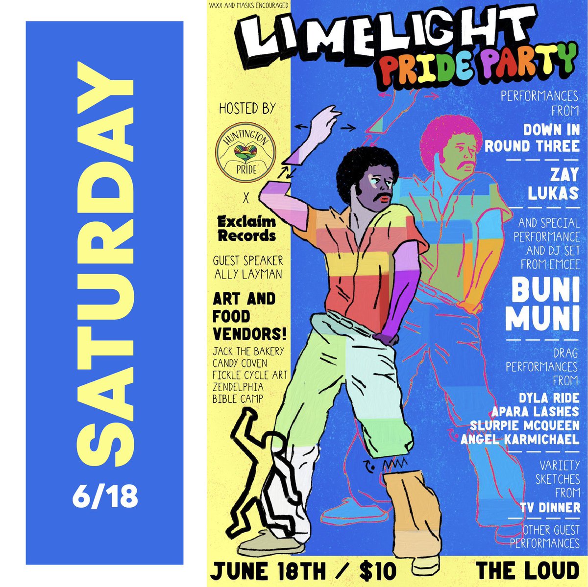 Come to <a href="/TheLoudWV/">The Loud</a>! Pride party, drag show, <a href="/BuniBigMuni/">Buni Muni</a> @Zay_Lukas and <a href="/DowninRound3/">Down in Round Three</a> 🌈 🤯🎉