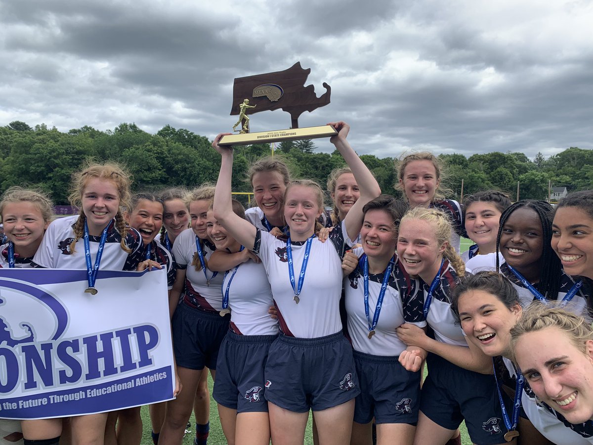 Four for Four as Belmont High Girls’ Rugby wins its fourth consecutive (‘17, ‘18, ‘19, ‘21) MIAA state championship beating Lincoln/Sudbury 34-0. Best in the US? <a href="/Ml12Athletics/">Middlesex League 12 Athletics</a> @belmontmedia <a href="/WorldRugby/">World Rugby</a> <a href="/USARugby/">USA Rugby</a>