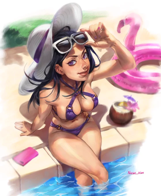 drawpile painting of pool party caitlyn 
