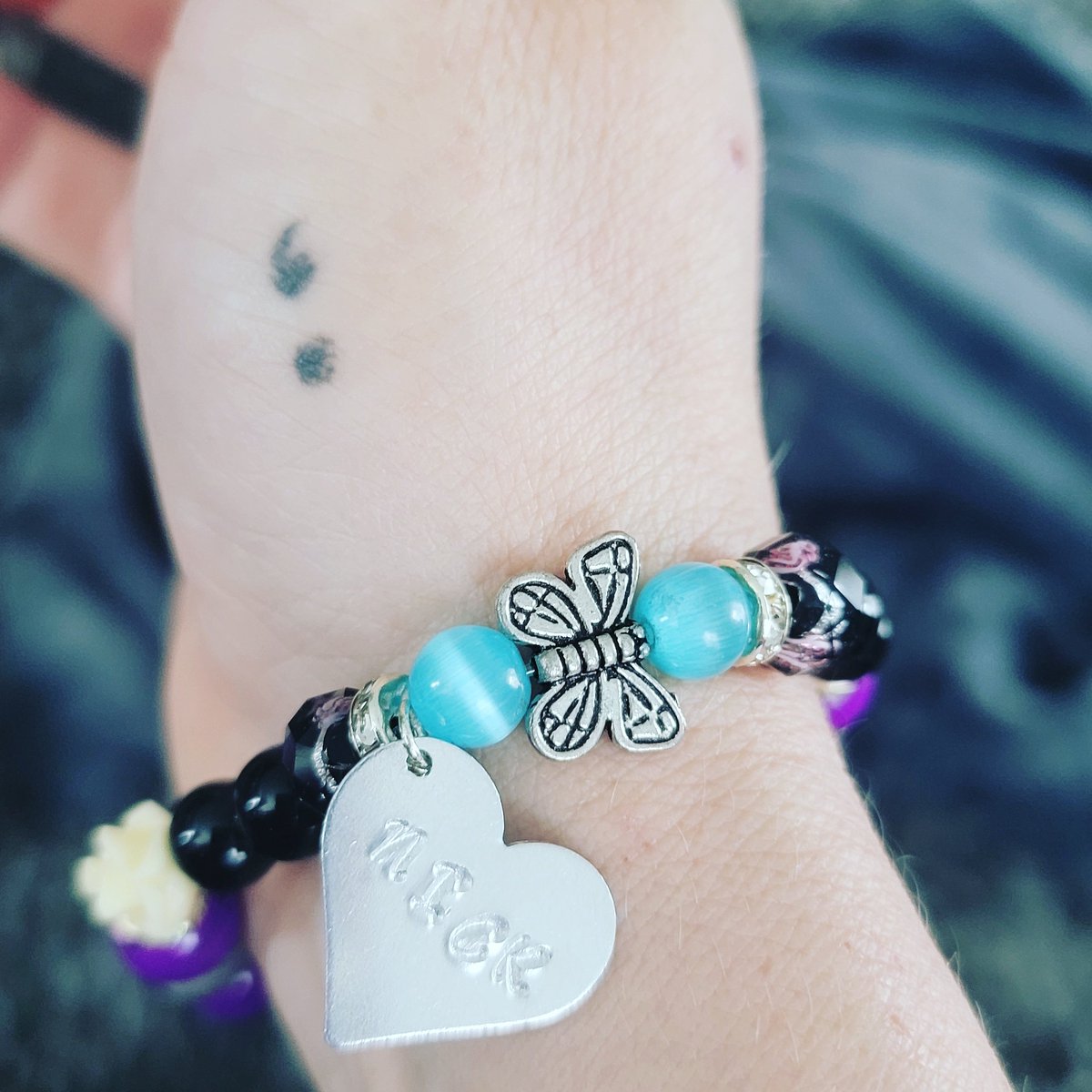 Received my bracelet for my son. #addiction #fentanyladdiction  I want to thank the lady who makes these to deal with her own grief. angelsflycreations.com/Overdose-&-fen…