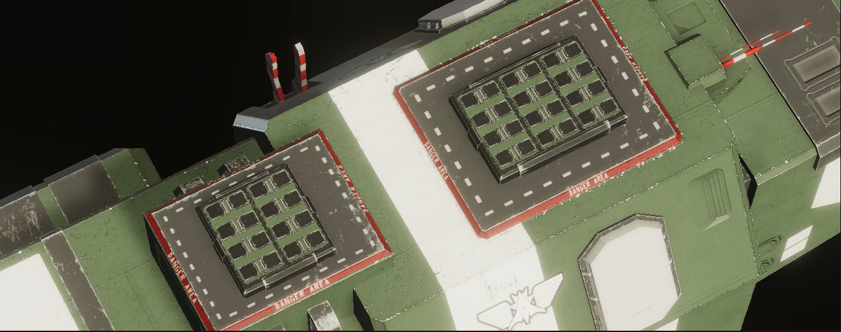 EridanusInd's tweet photo. Resizing VLS modules means using larger mounts for missiles gives more capacity and no longer looks ridiculous. Part of our upcoming missile update!

#screenshotsaturday #game #indiegame #missile #space #spaceship #starship #scifi #scifisat https://t.co/jsm9qYB44F