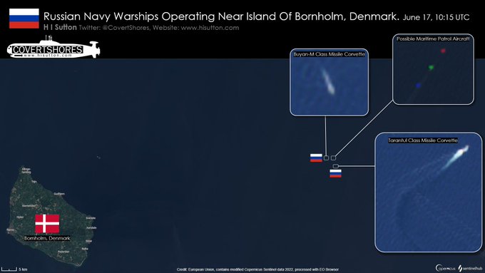 Russian Navy ships near Denmark