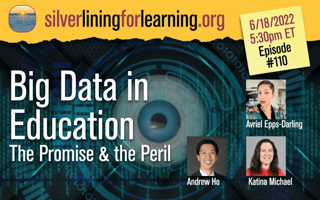 YongZhaoEd's tweet image. In about 10 minutes at 5:30pm EDT watch live #silverliningforlearning Ep 110 Big Data in Education: The Promise and the Peril youtu.be/hlYDNc7so50