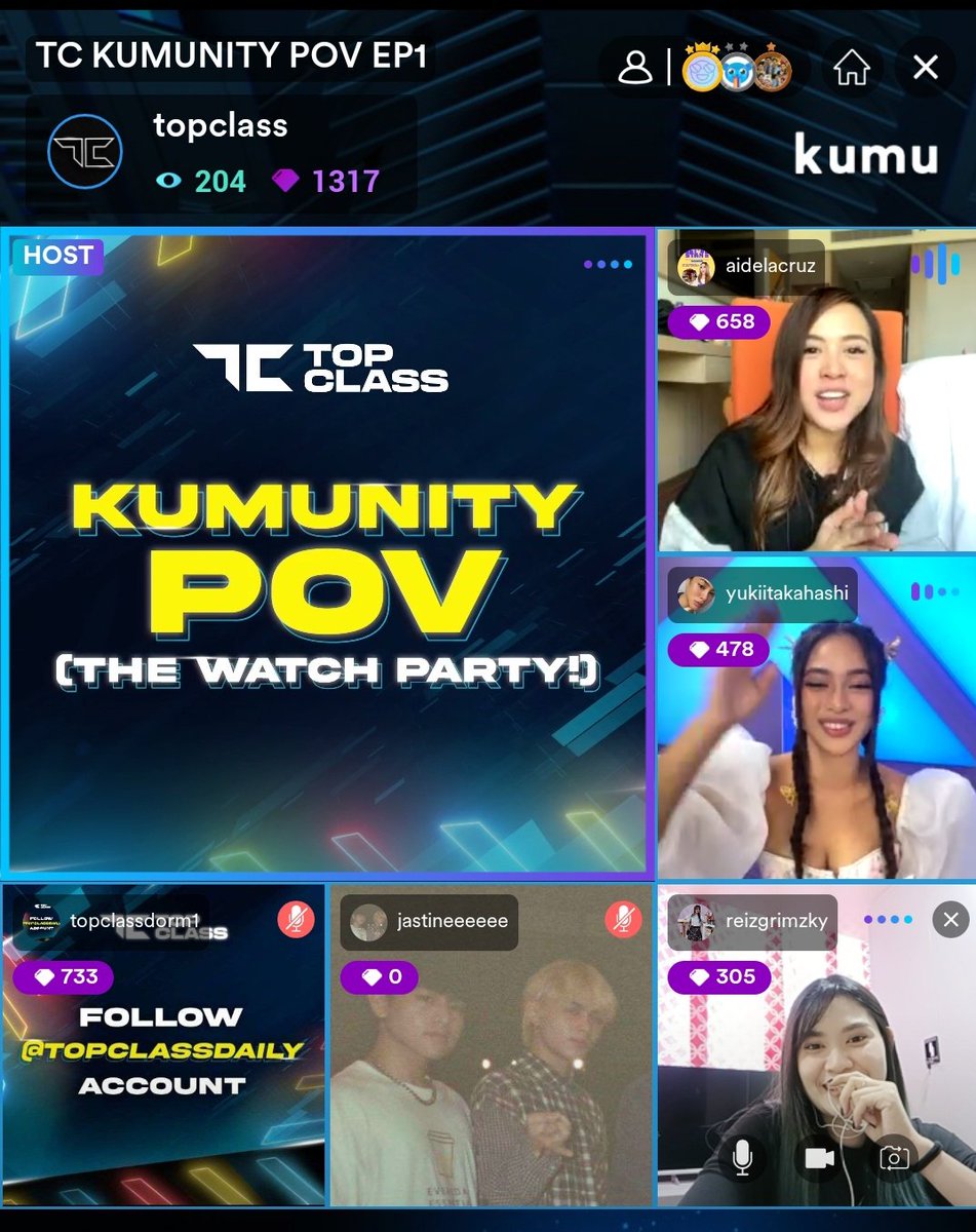 ReizthieG's tweet photo. What an opportunity to join and makakwentuhan si DJ @aidelacruz and Ms.Yuki sa #KUMU kumunity POV (The watch party)
super natuwa talaga ako HAHAH
#TopClass
#TopClassTV5
#KumuTopClass
#TopClassDay1
@topclassofc
lesgoπ₯π΅π https://t.co/HzTXnBmAaP