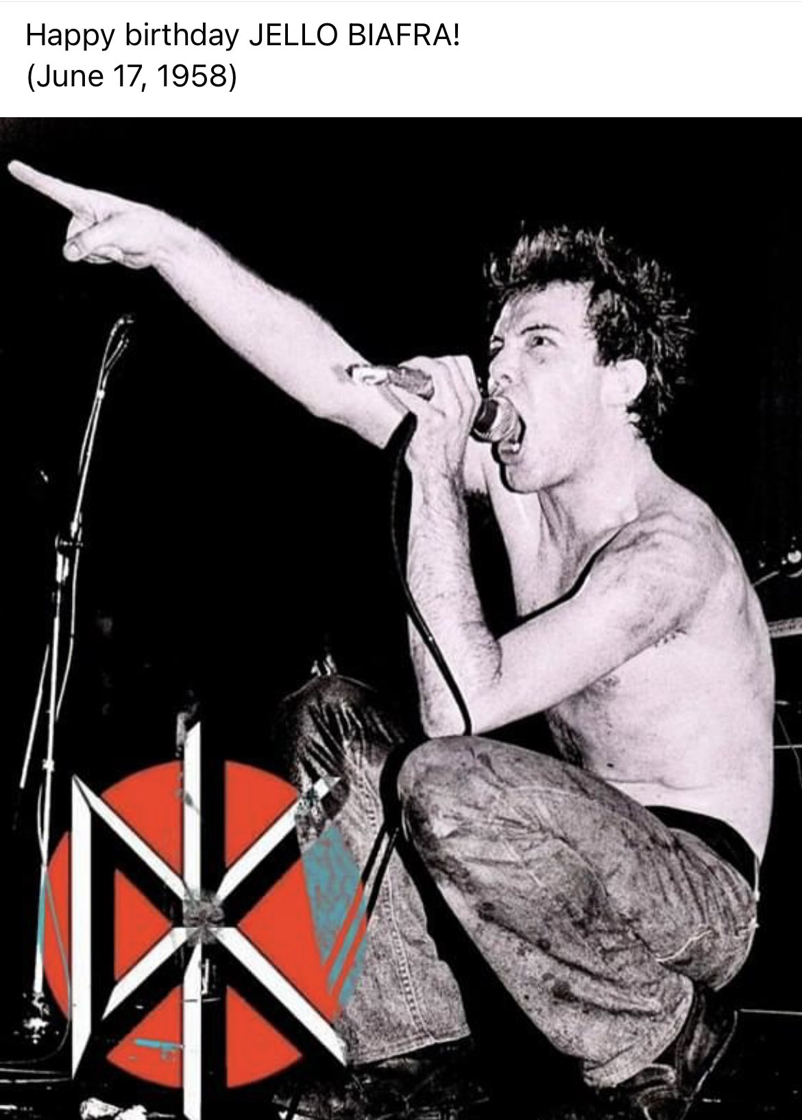 Happy Bday Jello Biafra El mejor cantante de punk 