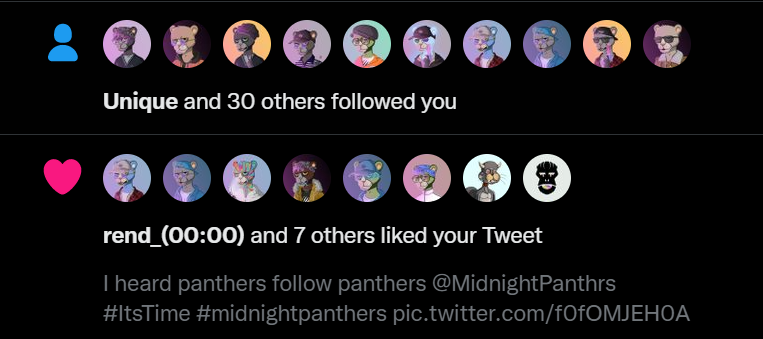 I made this twitter account 10 minutes ago 
Amazing Community <a href="/MidnightPanthrs/">Midnight Panthers</a> #ItsTime