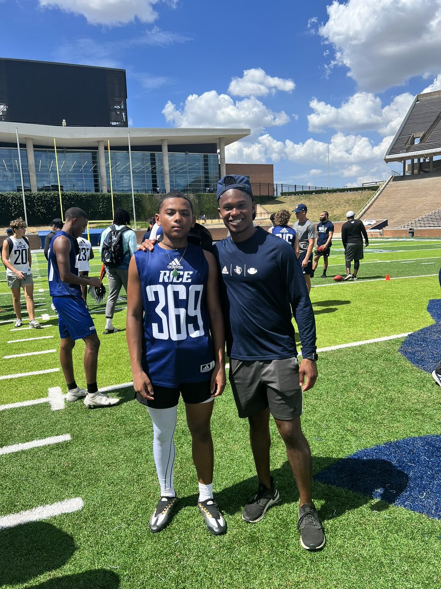 Had a GREAT time <a href="/RiceFootball/">Rice Football</a> special thanks to <a href="/treyodom4/">Trey Odom</a> for all the advice! #football #fyp #fypシ #houstontx #riceuniversity
